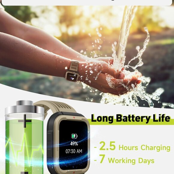 Smart Watch for Men Women Answer/Make Call, Alexa Built in, 1.8" Fitness Tracker - Picture 8 of 9